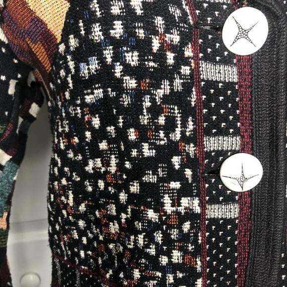 Vintage 90’s Mixed Media Woven Blanket Blazer - Picture 6 of 6